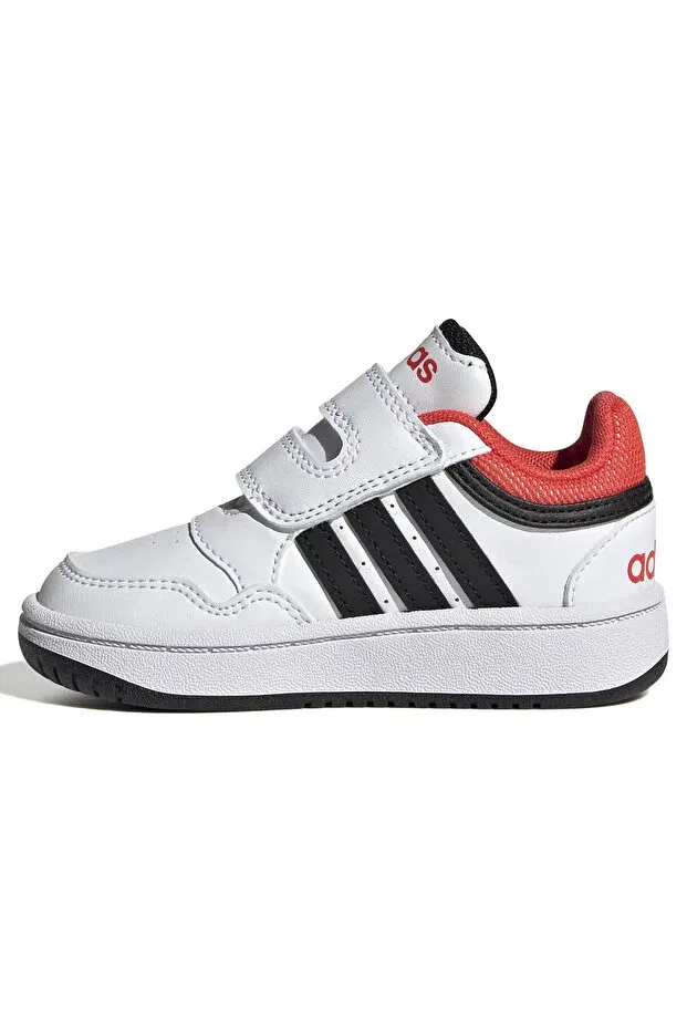 Детские кеды для девочек с принтом Hoops white sneakers h03860 Adidas, Standard — фото 2