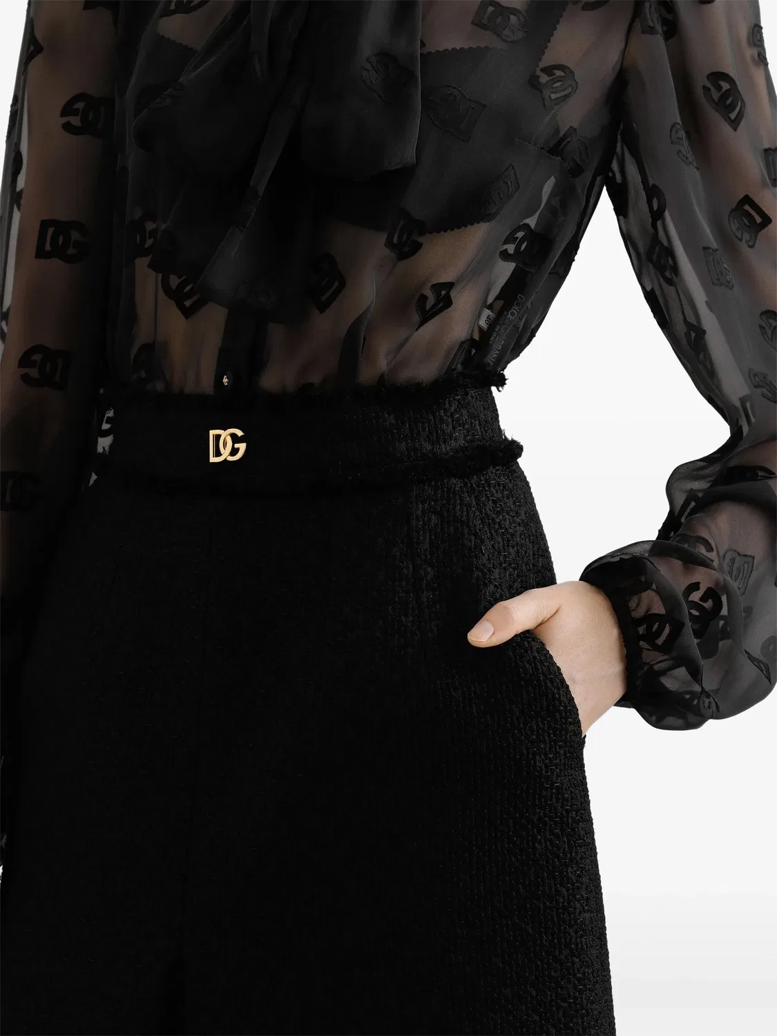 Dolce & Gabbana Юбка до середины икры из твида — фото 3