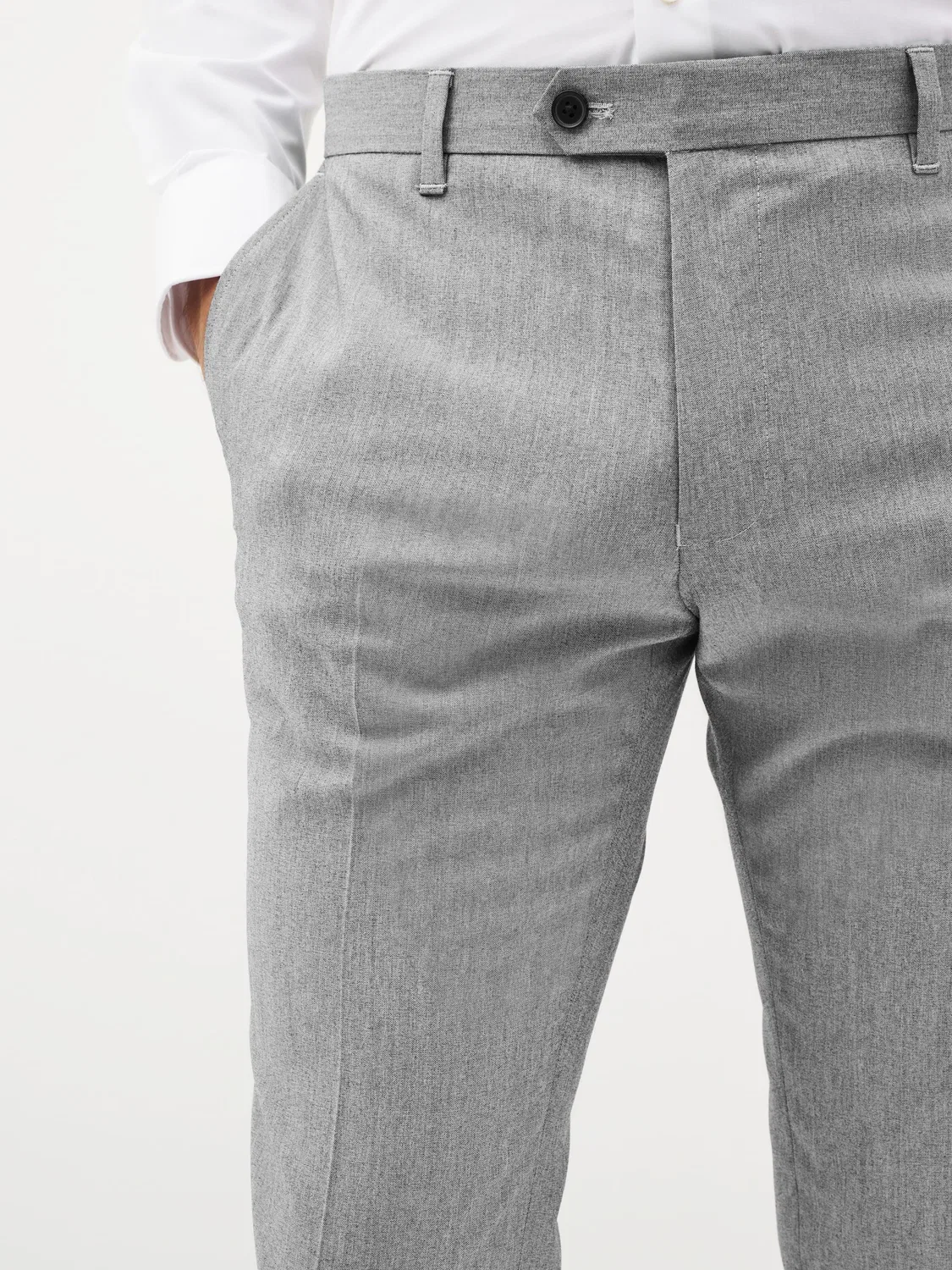 Брюки классические Skinny Fit Next, светло-серые — фото 3