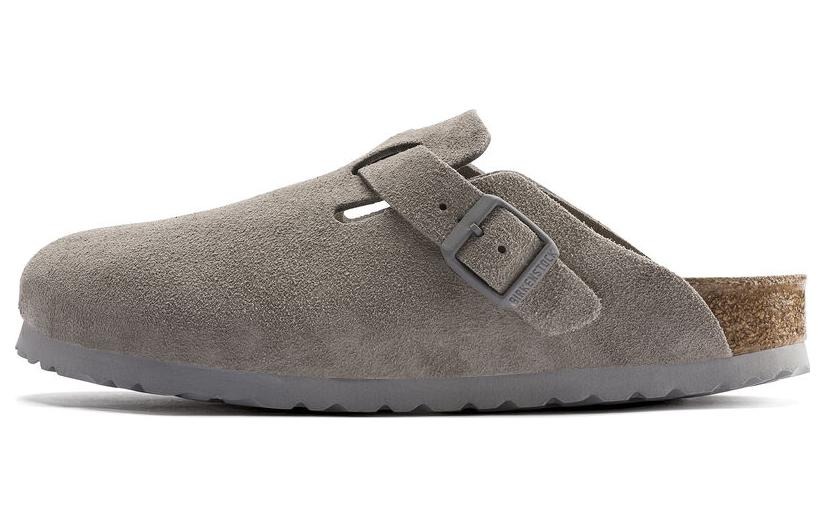Мюли Birkenstock Boston Soft Footbed Suede унисекс, серый — фото 4