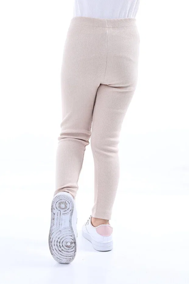 Детские леггинсы для девочек хлопковые Basics Kyex, Stone Color — фото 3