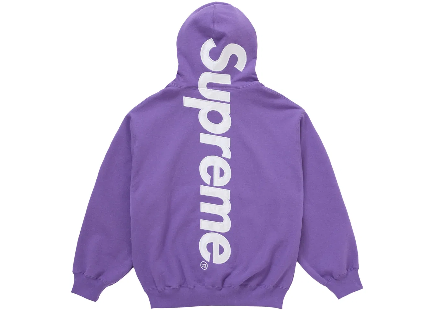 Мужская худи с сатиновой аппликацией Supreme Sweatshirt (FW25), Violet — фото 2