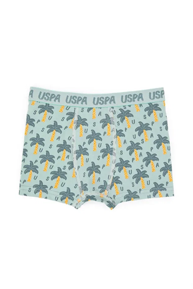 Детский комплект боксеров для мальчиков 3 предмета U.S. Polo Assn., Water Green — фото 4