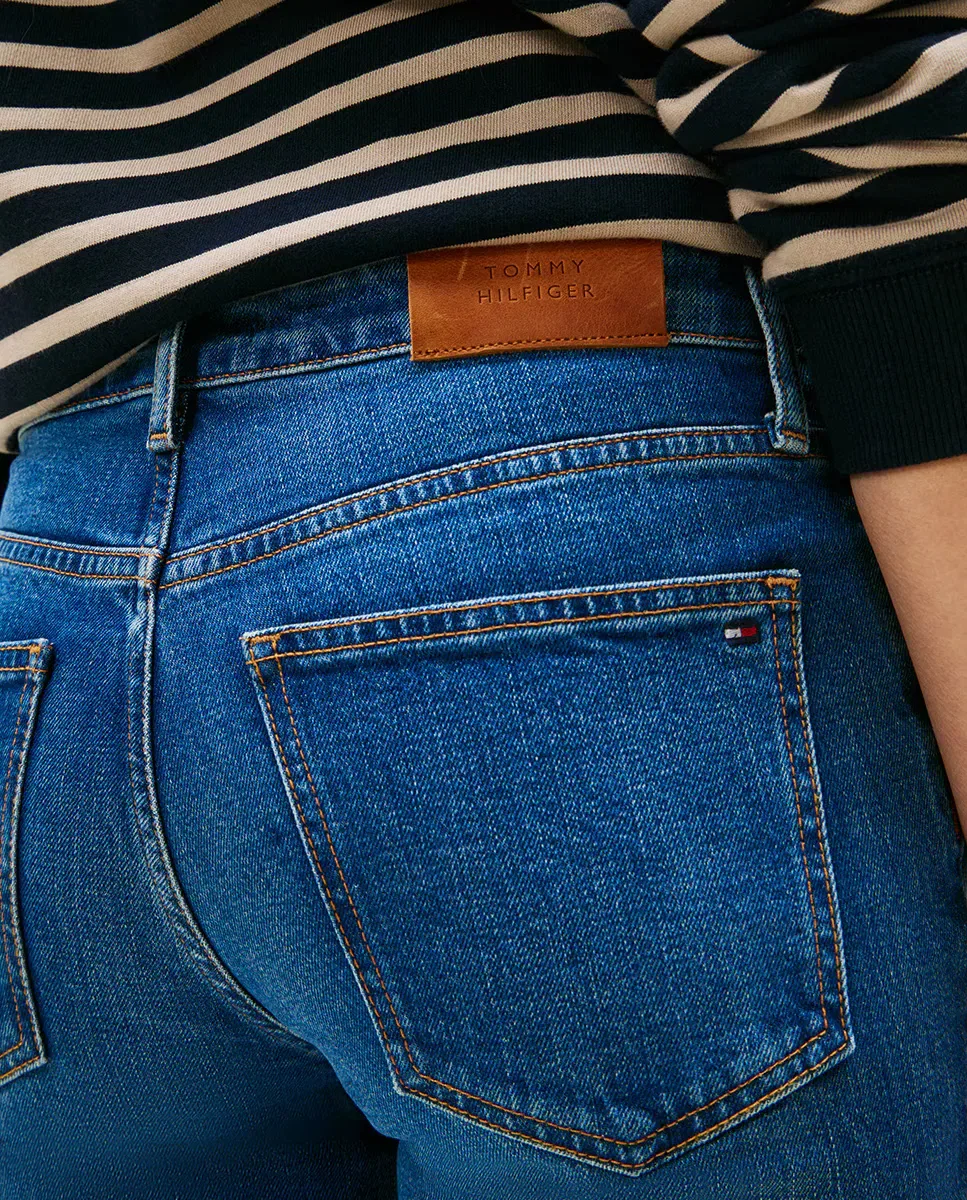 Женские джинсы скинни Slim с завышенной талией Tommy Hilfiger, Azul — фото 4