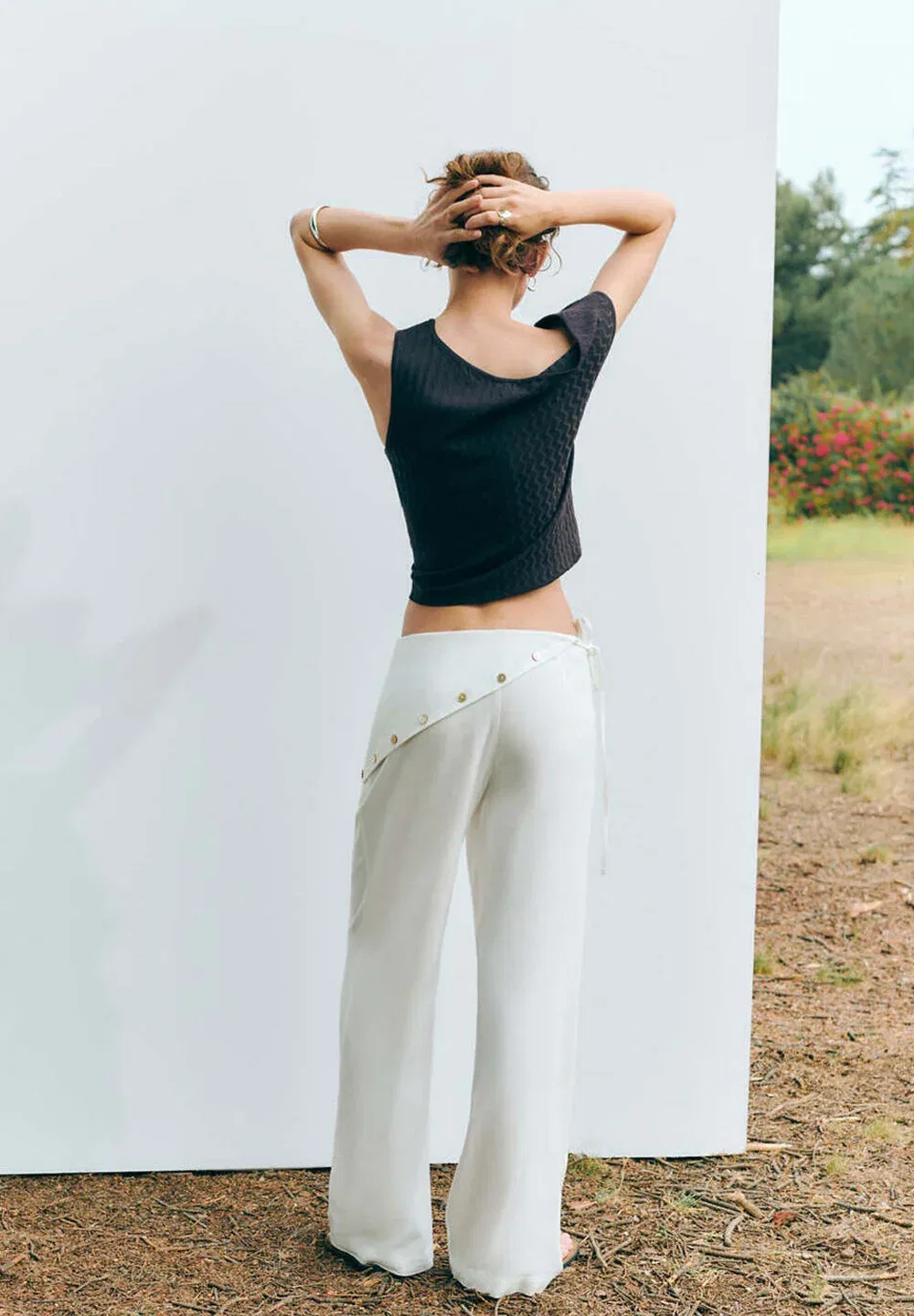 Подростковые брюки Mango Kids, Off White — фото 3
