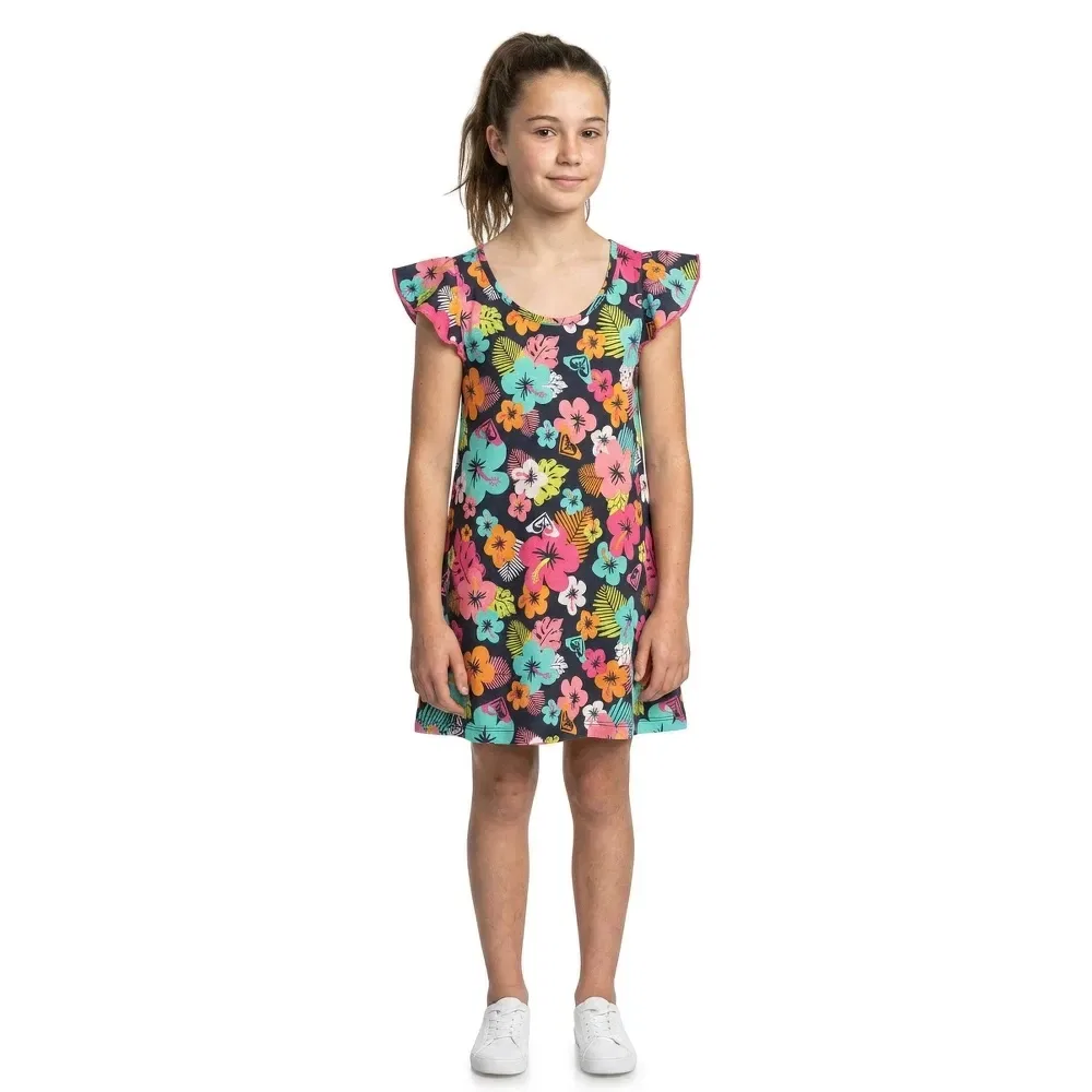 Платье с коротким рукавом Morning Flower Roxy, синий — фото 3