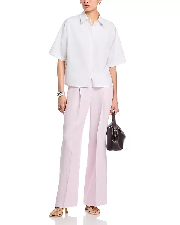 Женские брюки с защипами Tiana Pressed Pleat Wide Leg Pants Boss, Light Pastel — фото 2