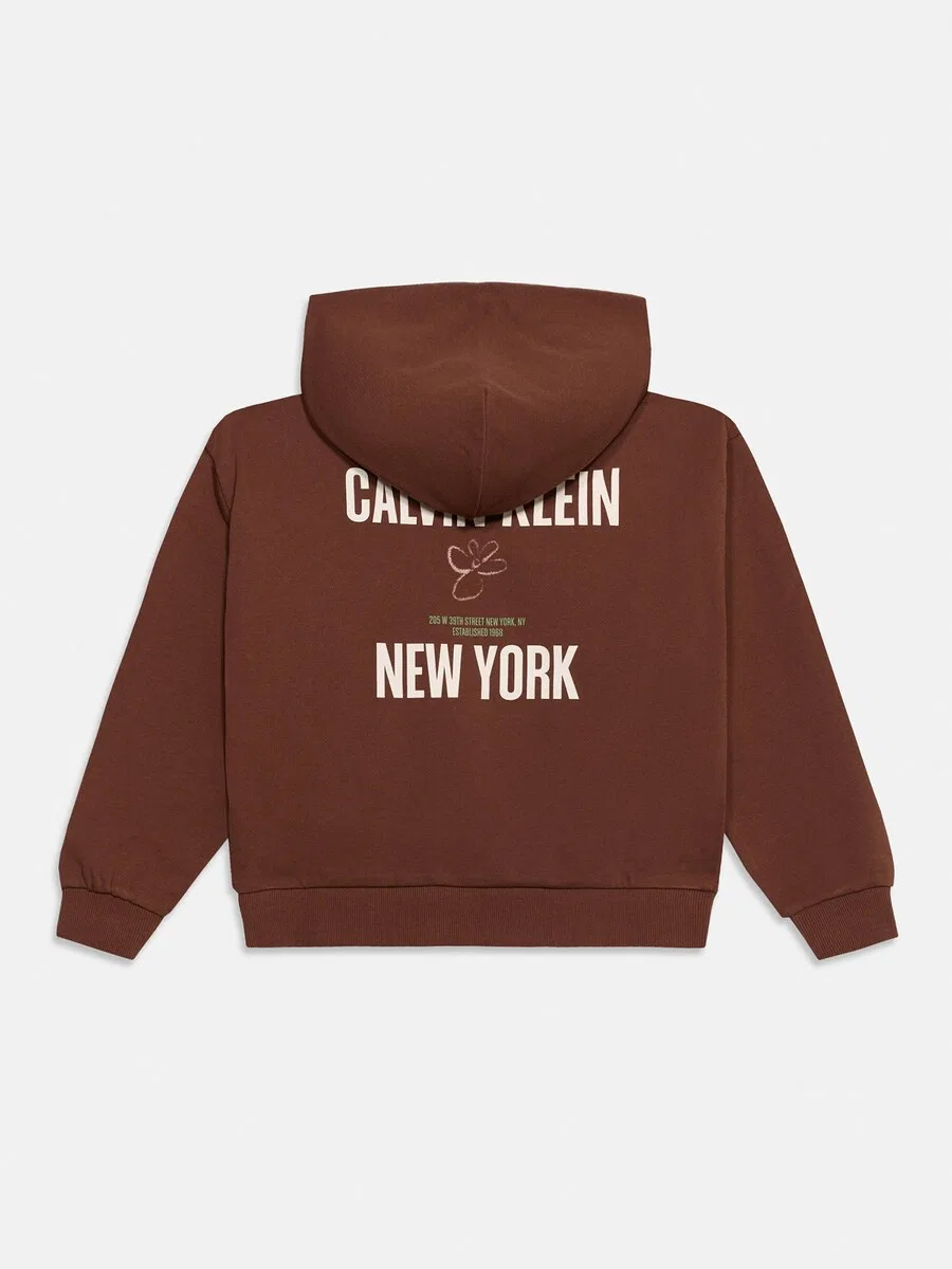 Толстовка Calvin Klein Jeans темно-коричневого цвета — фото 4