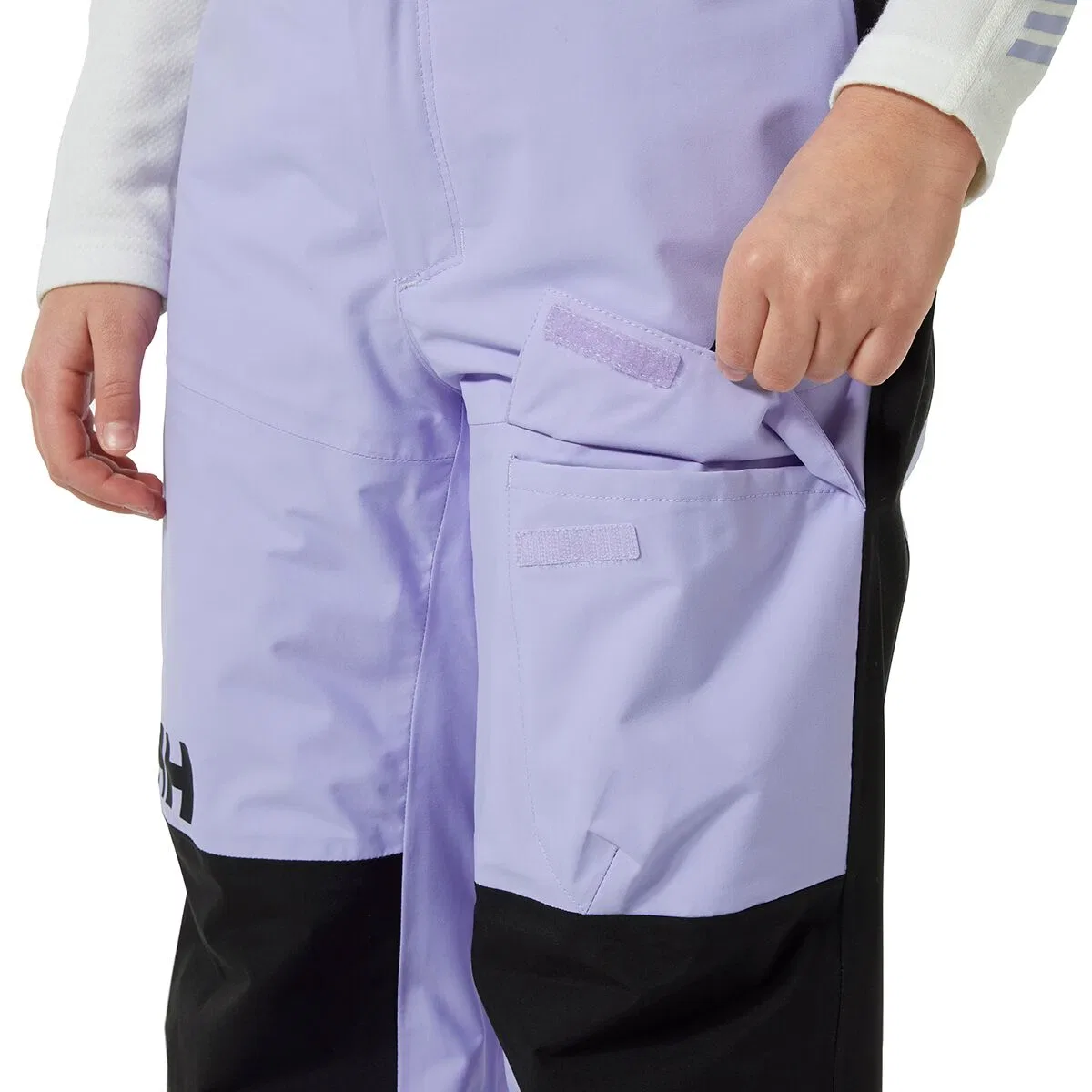 Детские снежные штаны с утеплителем Jr Powder LT Pant Helly Hansen, Bright Lavender — фото 2