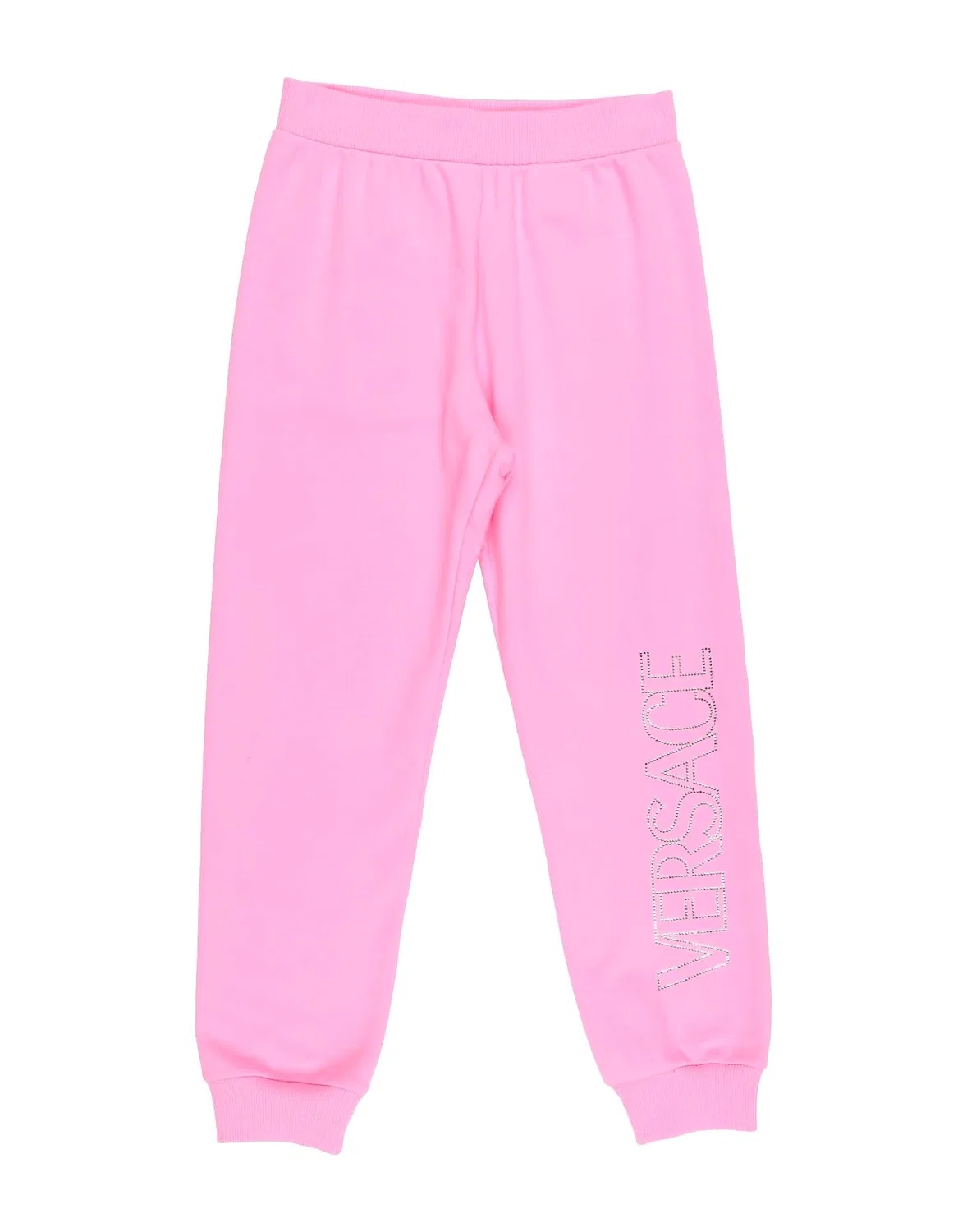 Детские брюки из флиса с аппликацией Versace Young, розовый