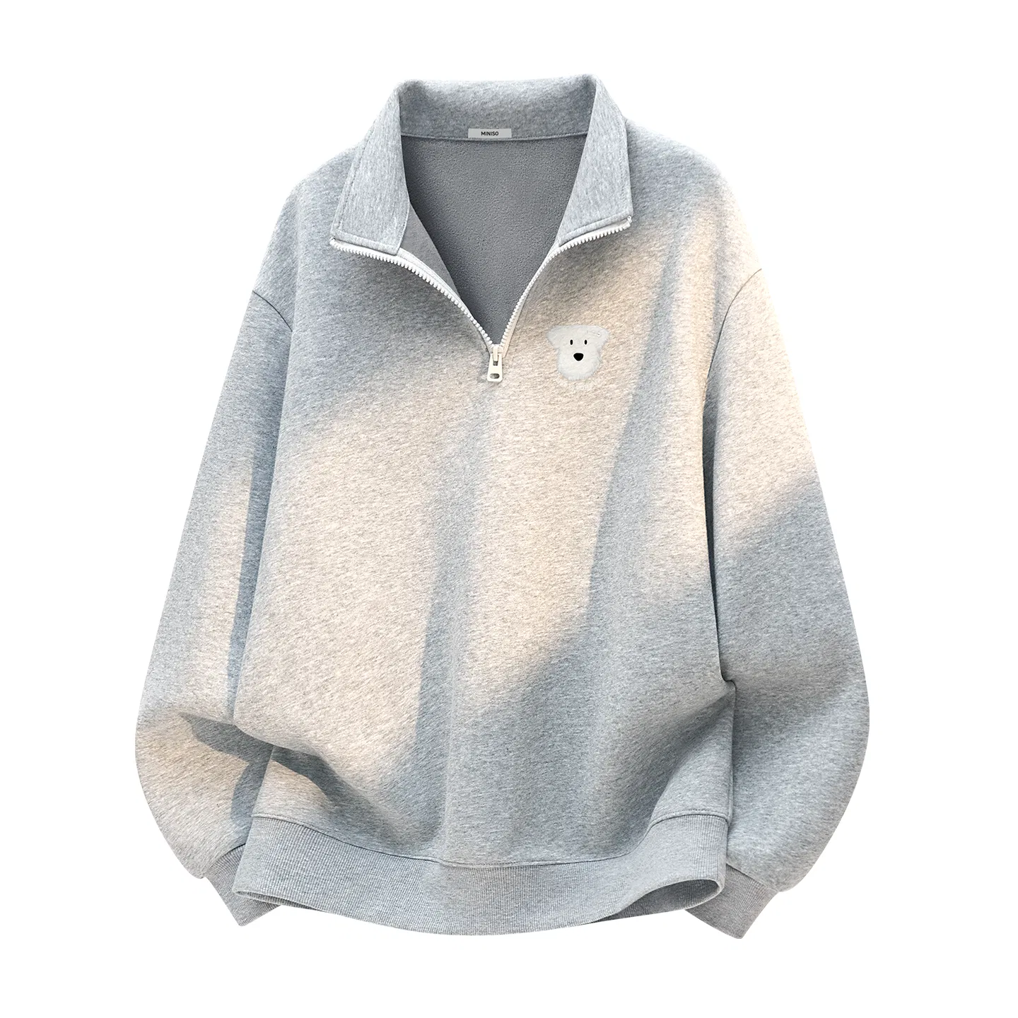 Детский свитшот с принтом Ma Pin Puppy Chest Logo MINISO, Heather Gray