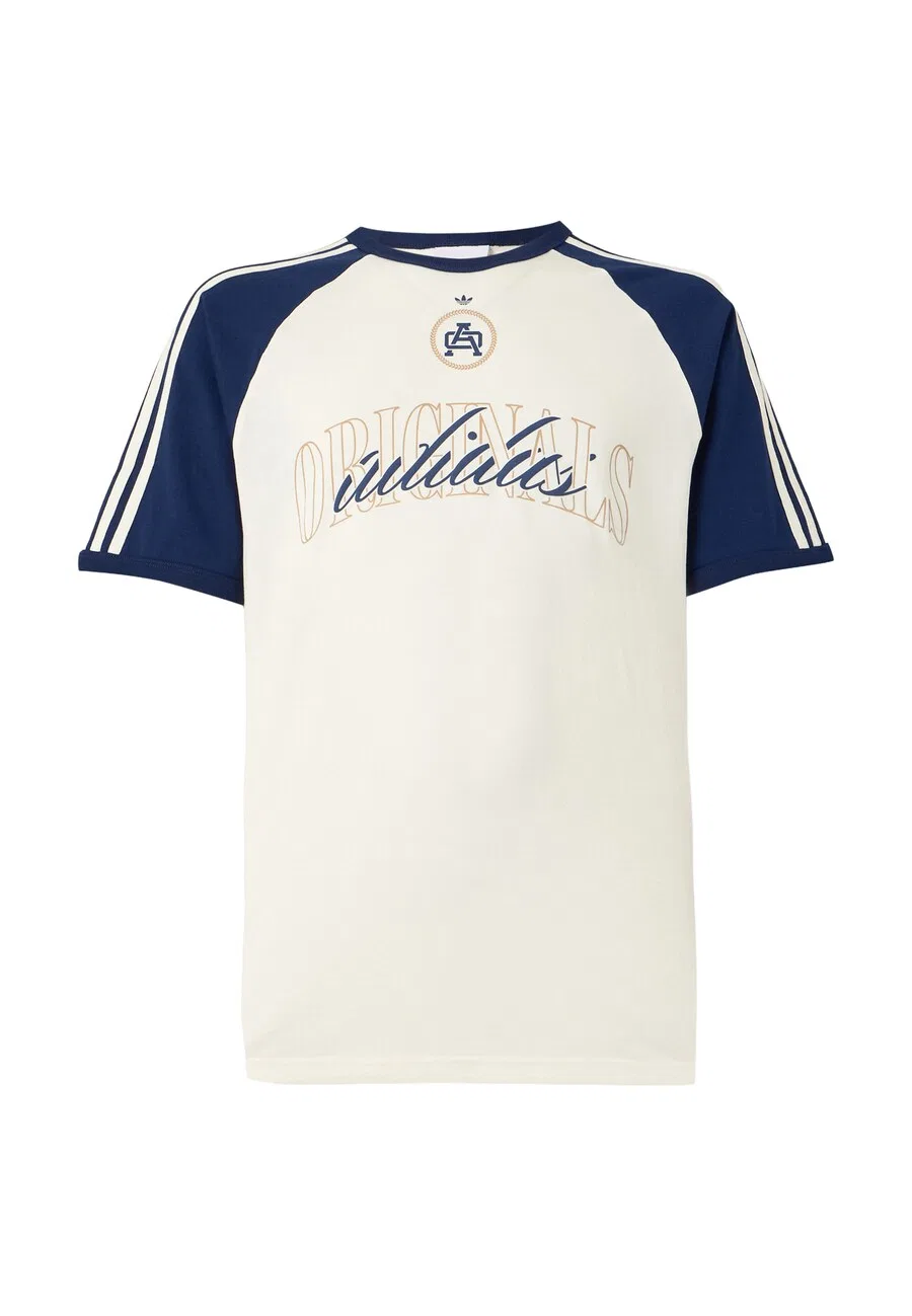 Футболка ADIDAS ORIGINALS белого и кремового цвета