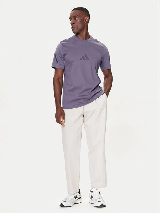 Футболка regular fit Adidas, фиолетовый — фото 2