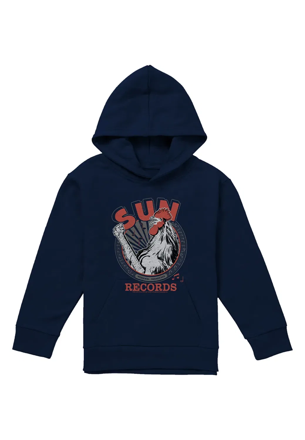 Детский худи с капюшоном Music Youth Kids Pull-over Sun Records, Navy