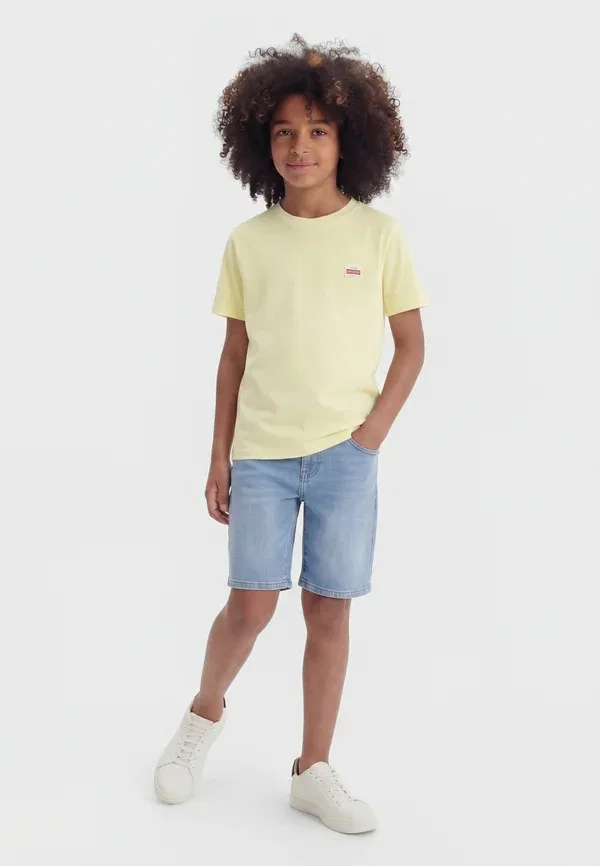 Футболка хлопковая Osjfred life label tee 2 pack Only & Sons Junior, Wax Yellow, Brook Green, зеленый/желтый