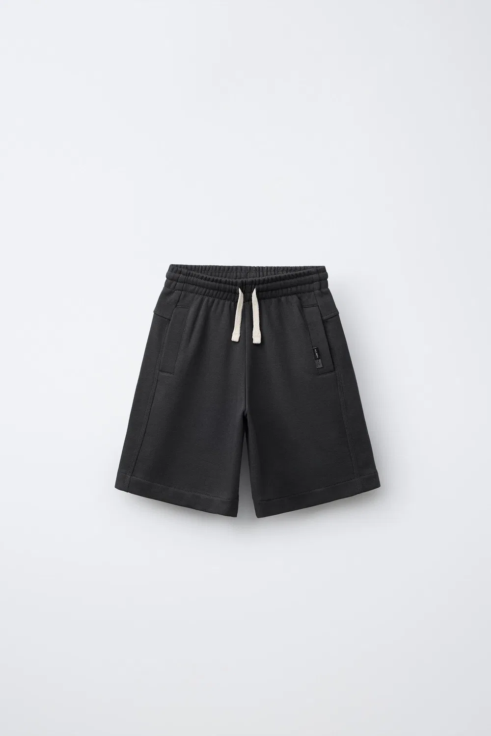 Плюшевые бермудские шорты с этикеткой ZARA, Anthracite Grey