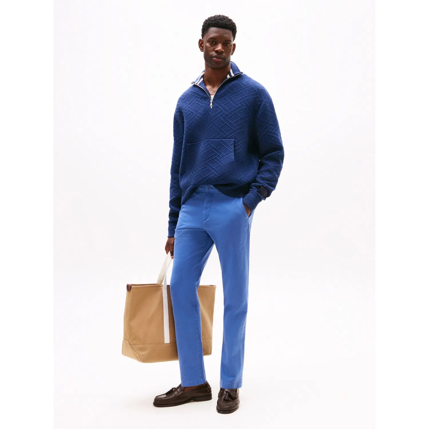 Мужские чиносы зауженные Tommy Hilfiger, Angora Blue — фото 2