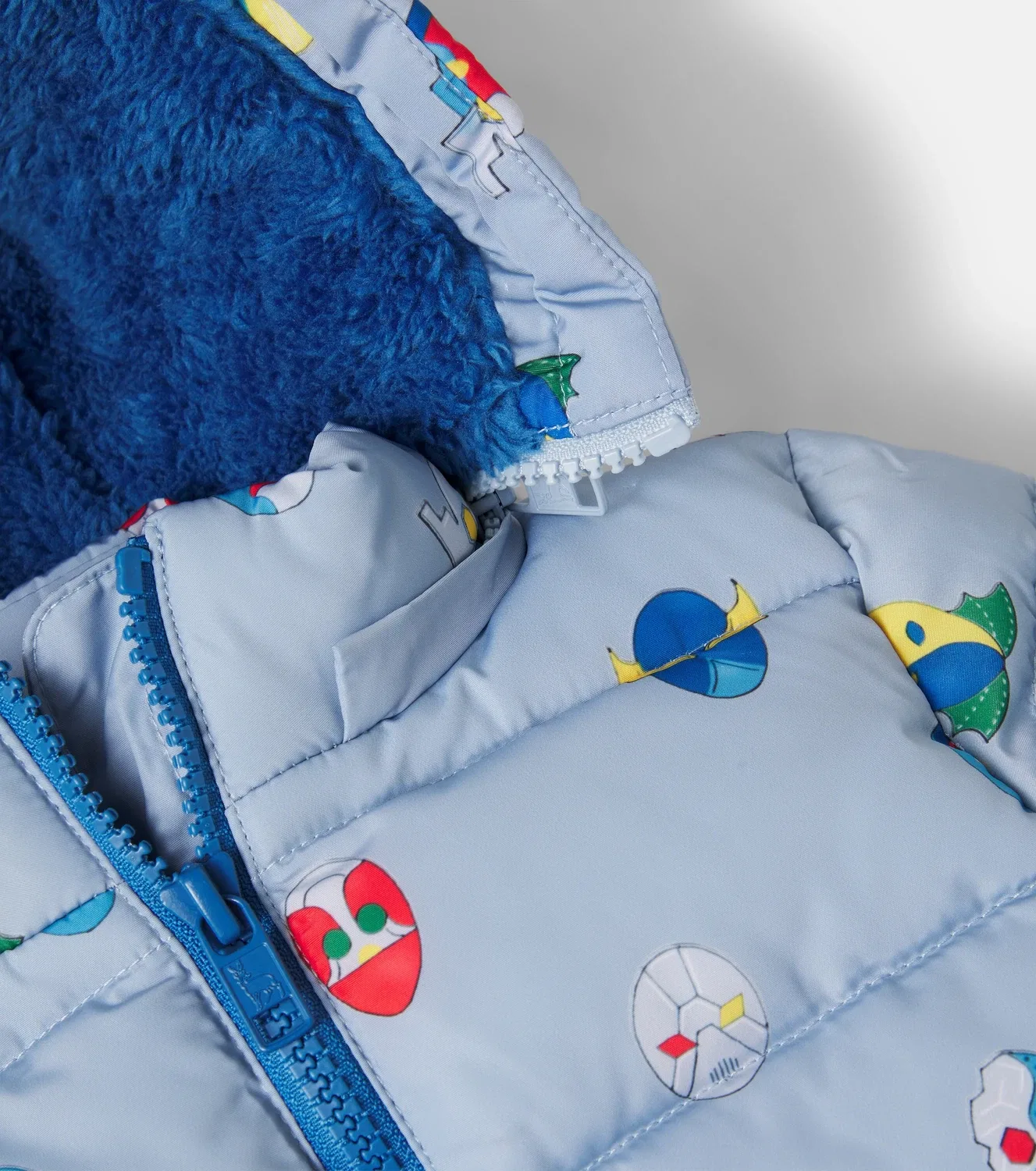 Легкая куртка с принтом Blue Nebbia/Multicol Stella Mccartney Kids, синий — фото 4