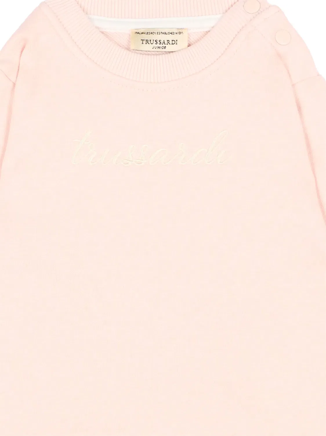 Худи розовое с вышивкой логотипа Trussardi, розовый — фото 3