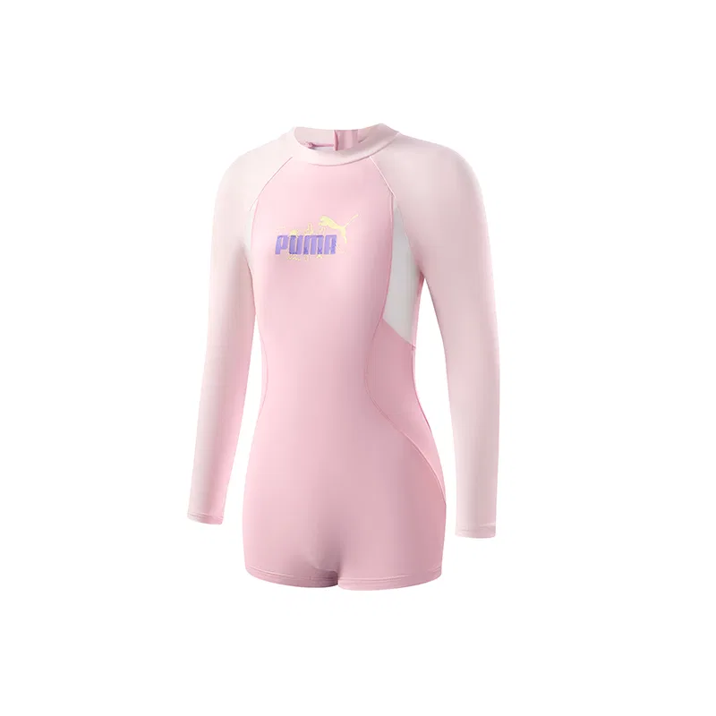 Детский комплект для плавания с умеренной растяжимостью PUMA, Lilac Cream