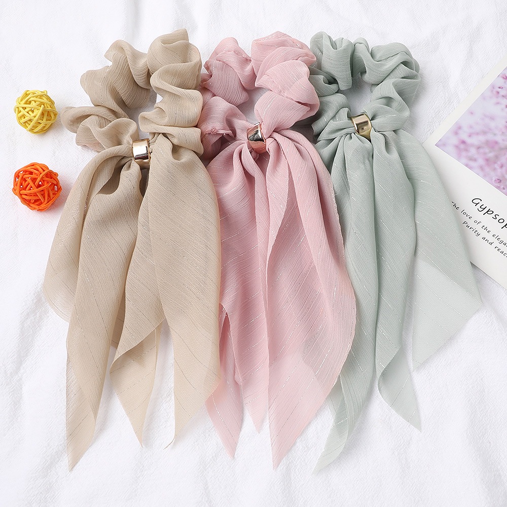 Резинка для волос vina scrunchie Soho, beige, количество 1 шт. — фото 4