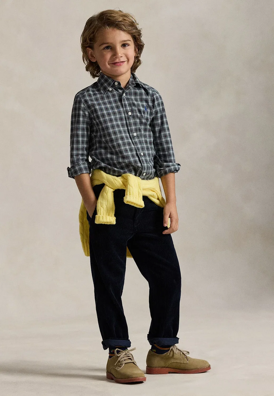 Брюки Bedford прямого кроя из вельвета, размер 2-6 лет Polo Ralph Lauren, Hunter Navy