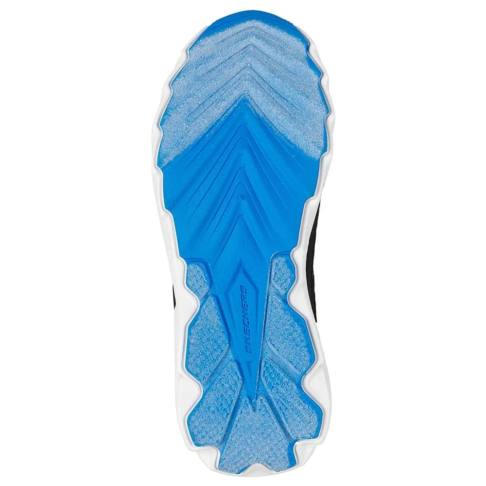Детские кроссовки для мальчиков водонепроницаемые Skechers Elite Sport Tread Aquavek Skechers, Black Synthetic Textile Blue Lime Trim — фото 3