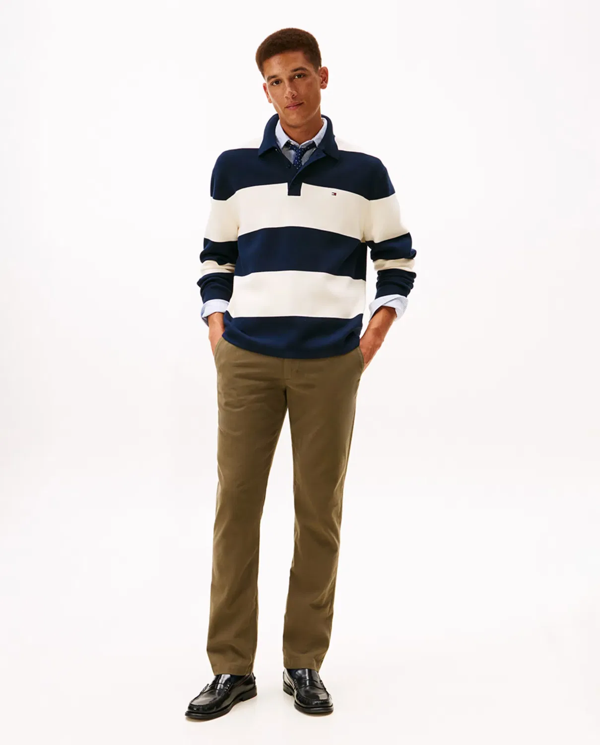 Мужские брюки-чинос из органического хлопка Denton Tommy Hilfiger, Verde Militar