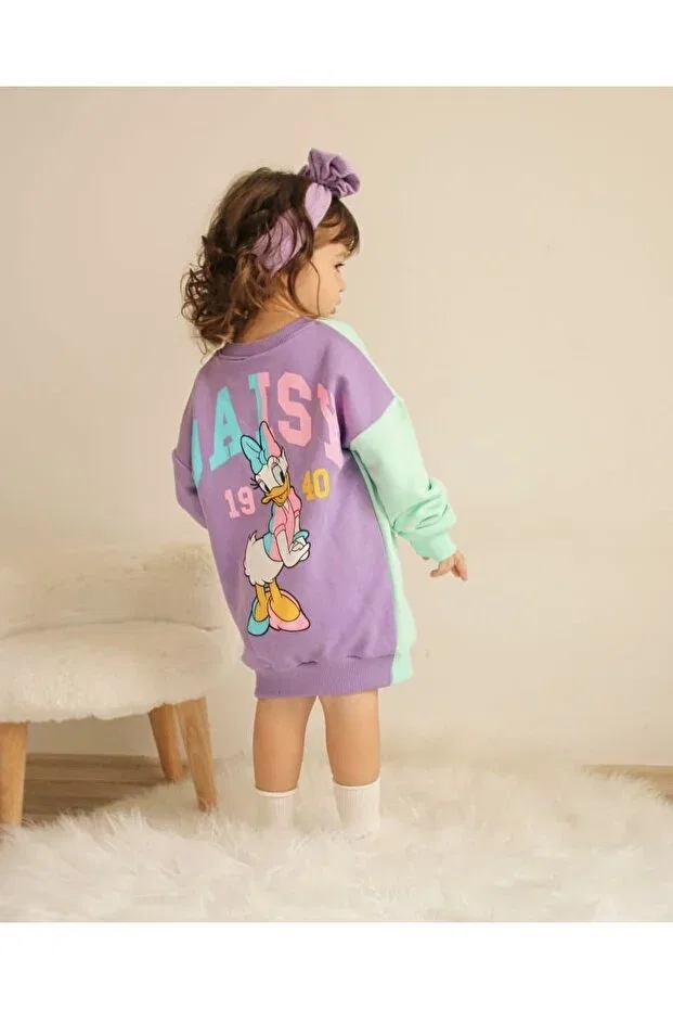 Детское платье для девочек хлопковое Ducky dress Hulohoopbaby, Purple — фото 2