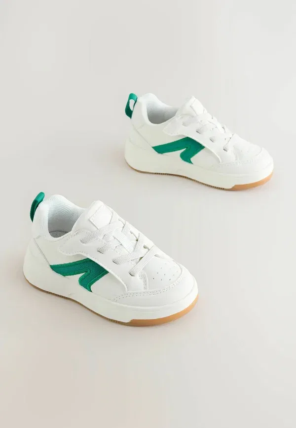 Кроссовки из кожзама Baby shoes Next, white green, белый/зеленый — фото 2