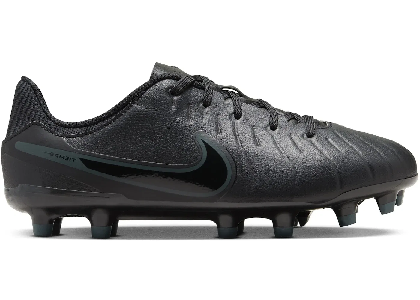 Детские бутсы Nike Tiempo Legend 10 Academy FG/MG, Black/Deep Jungle/Black
