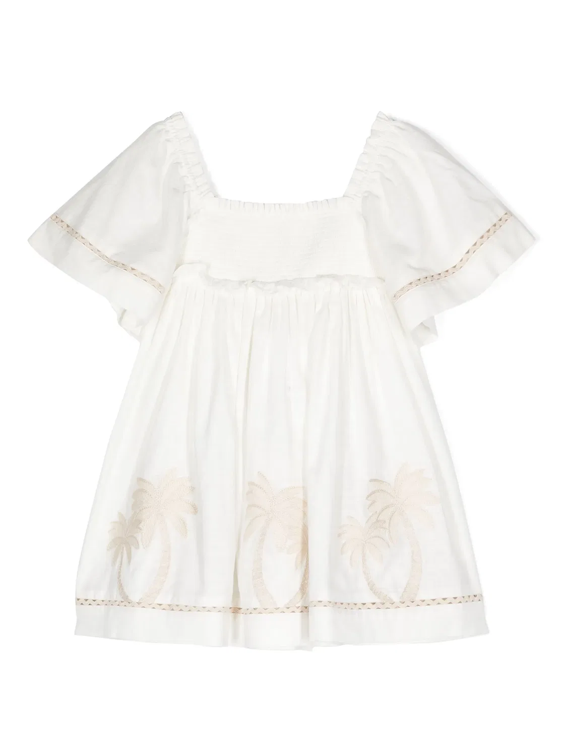 Платье Waverly из хлопка ZIMMERMANN, белый