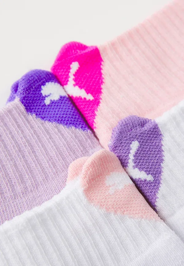 Носки хлопковые Kids heart logo short crew 4 pack, Puma, Pink/White/Purple, белый/фиолетовый/розовый — фото 2