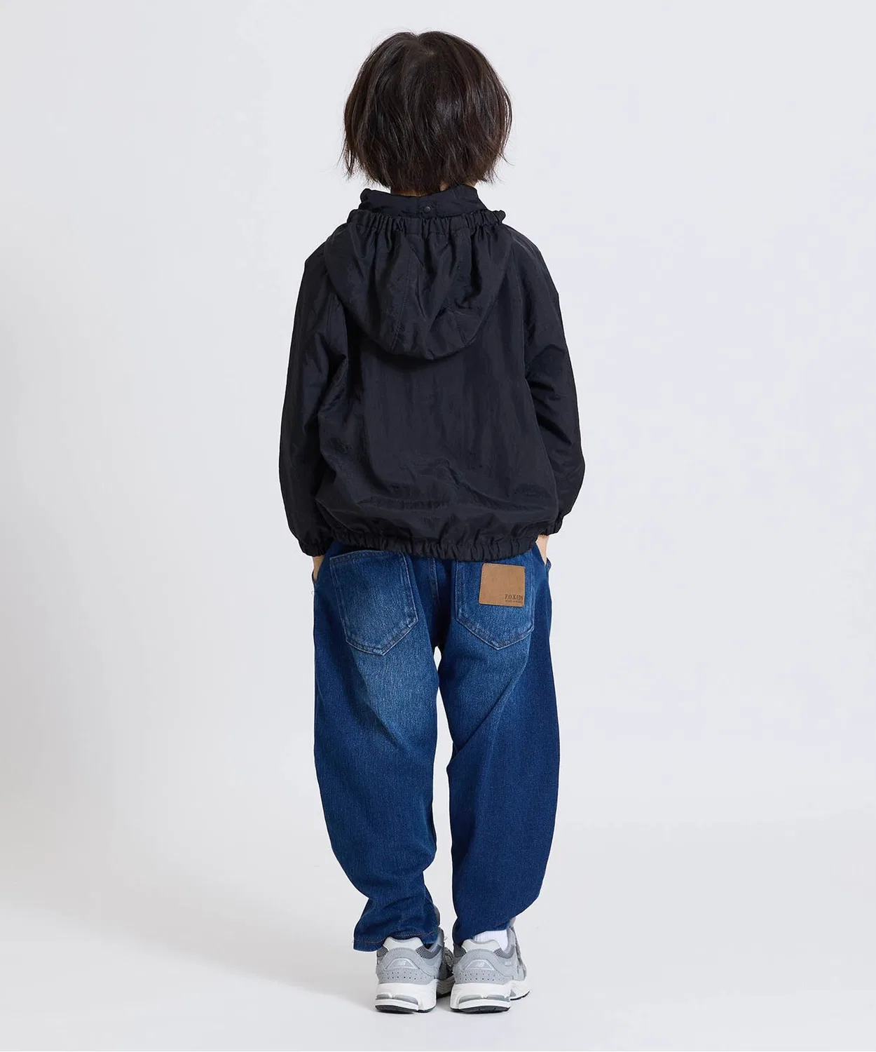 Детские джинсовые брюки из денима с эластичным поясом F.O.KIDS, Navy — фото 4