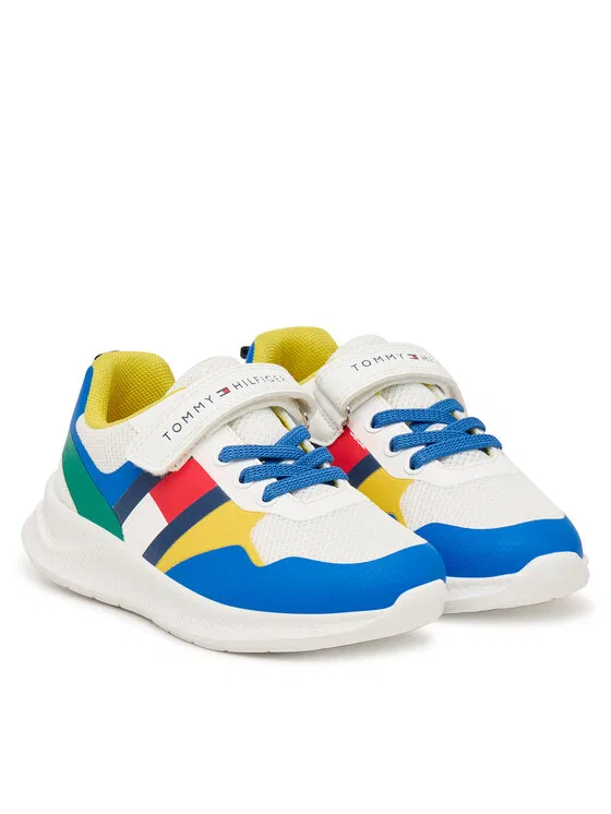Кроссовки Flag Low Cut Lace-Up/Velcro Tommy Hilfiger, мультиколор — фото 2