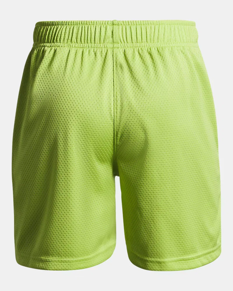 Шорты с длиной по внутреннему шву 12,7 см из легкой дышащей сетки UA Tech Mesh UnderArmour, Green Vibe/Black — фото 2