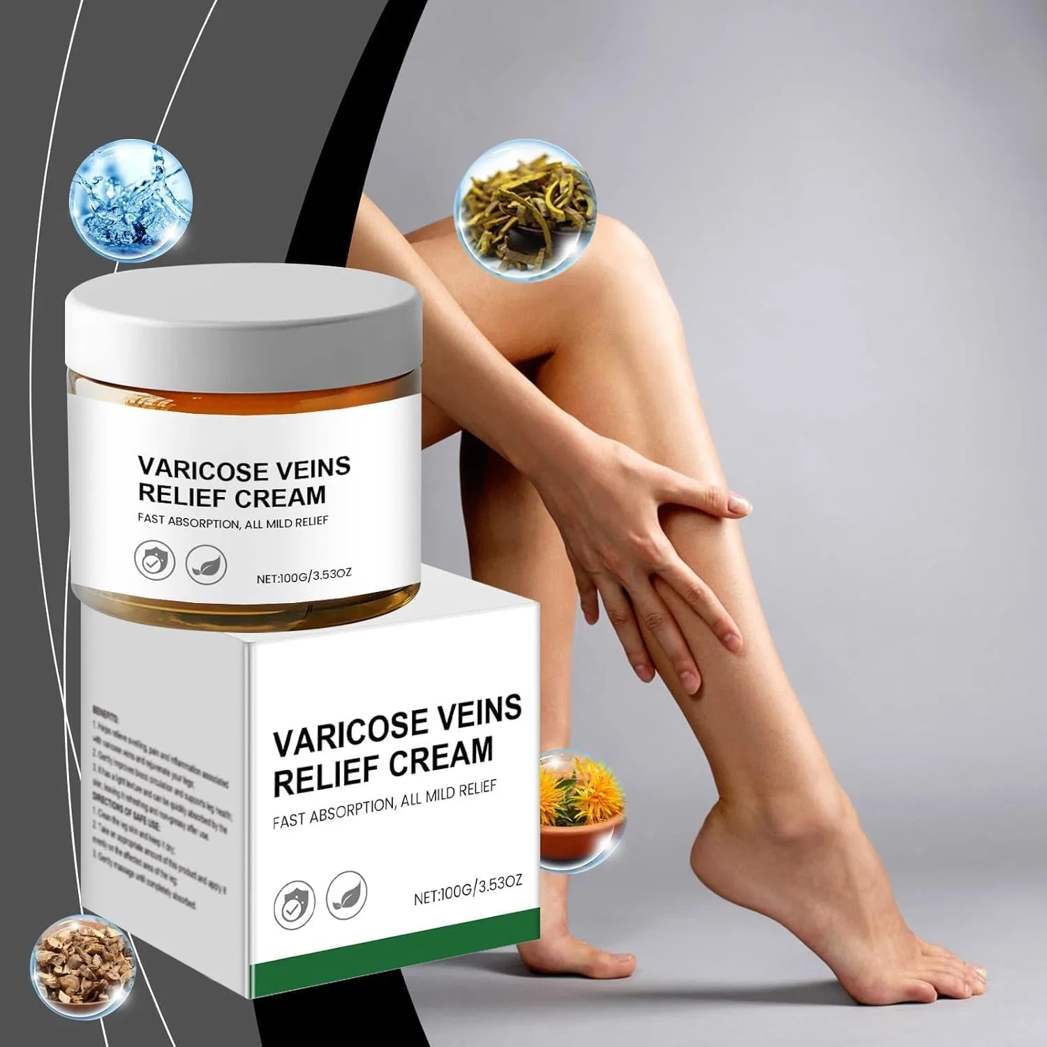Крем для вен Varicose Veins Relief Cream CRTZHA, 3 шт, 100 г — фото 2