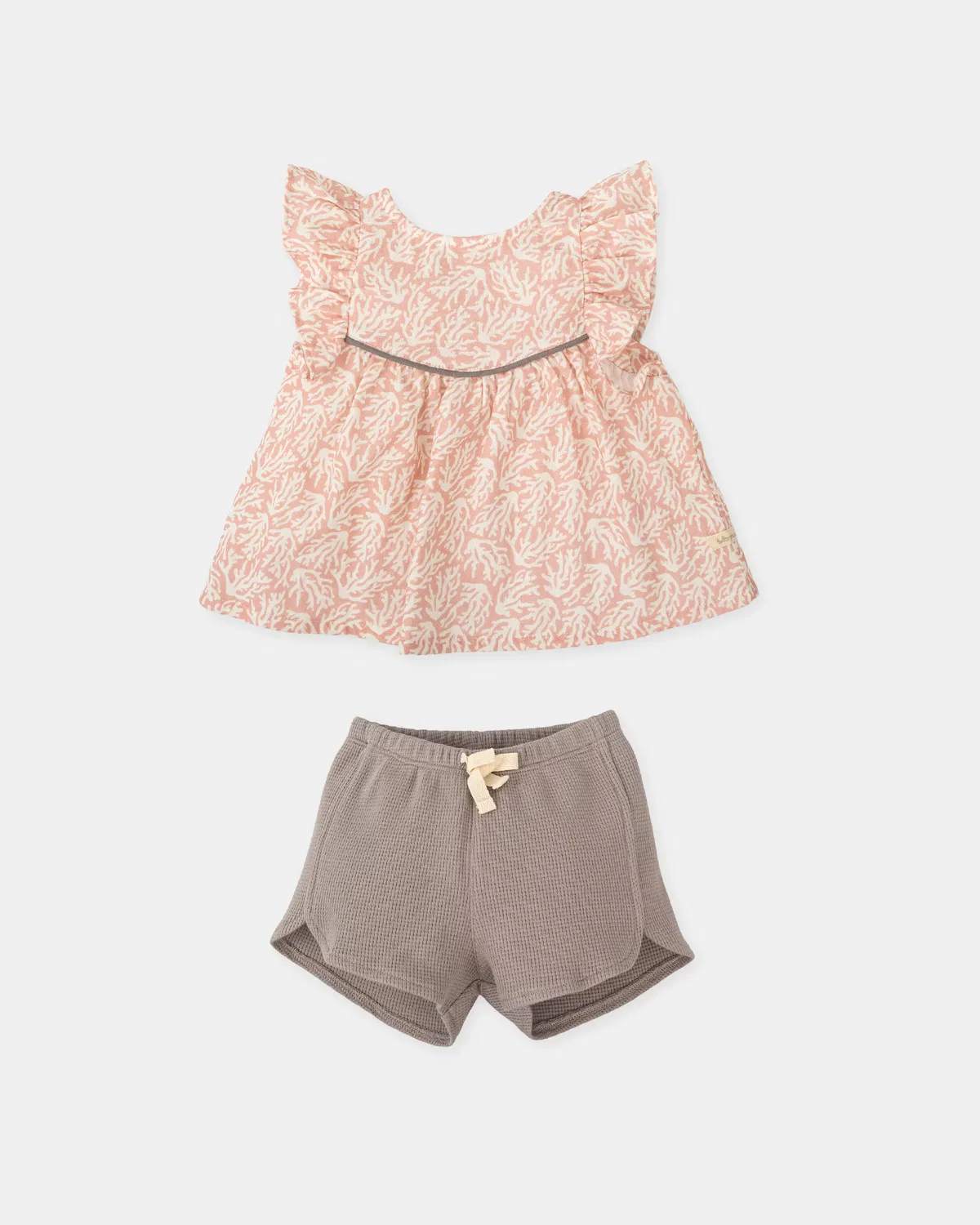 Детский комплект для девочек хлопковый Coral Tutto Piccolo, Beige — фото 2