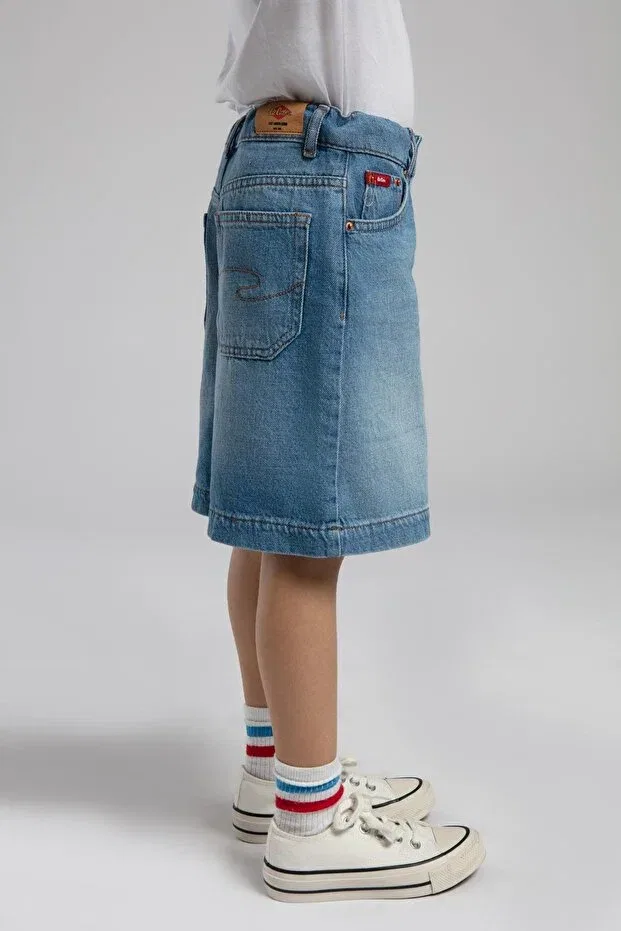 Детские джинсовые шорты для мальчиков Normal Waist Comfortable Blue Boy's Denim Shorts 252 LCB 121004 Lee Cooper, Denim — фото 4