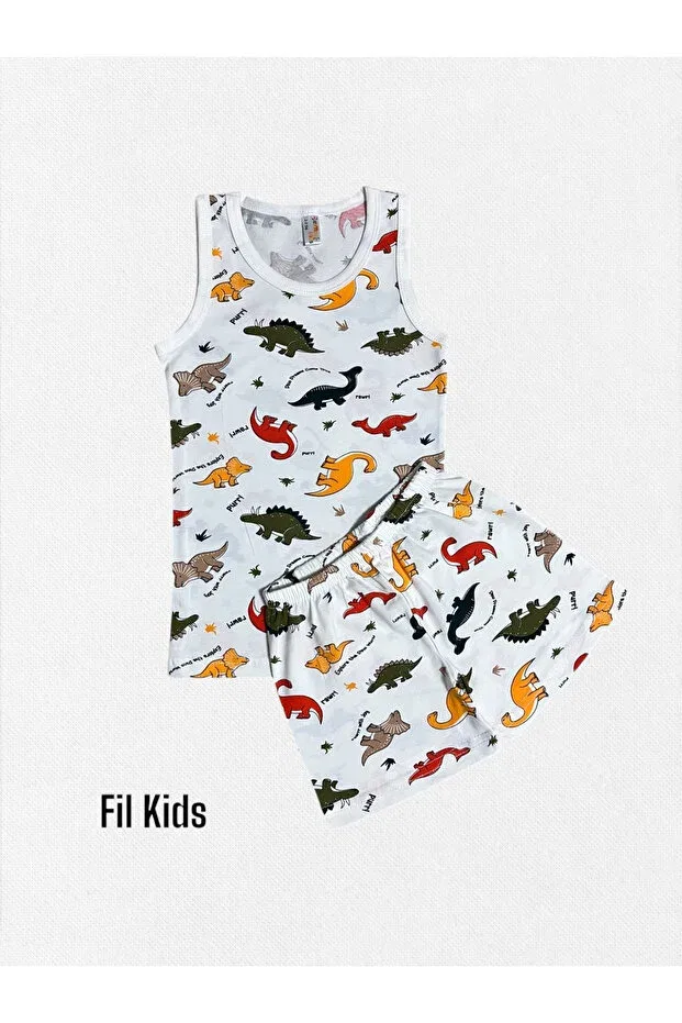 Детский комплект боксеров для мальчиков хлопковый с принтом Elmas Kids, White