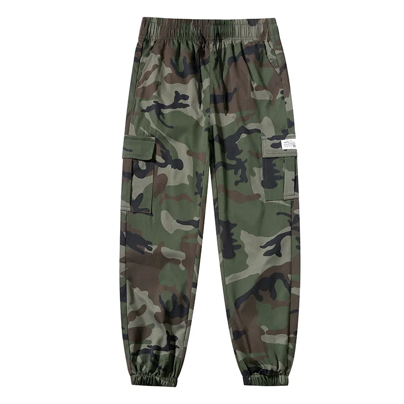 Детские повседневные брюки со манжетами Upgraded Camouflage Army Green Sugarfunk, Upgraded Camouflage Army Green