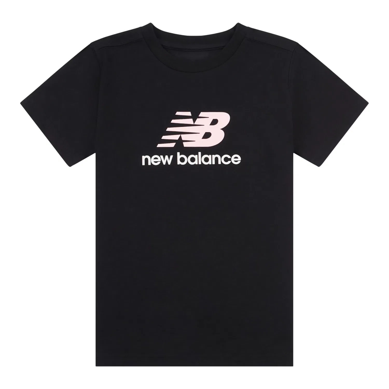 Детская футболка с коротким рукавом Stacked Logo New Balance, Black