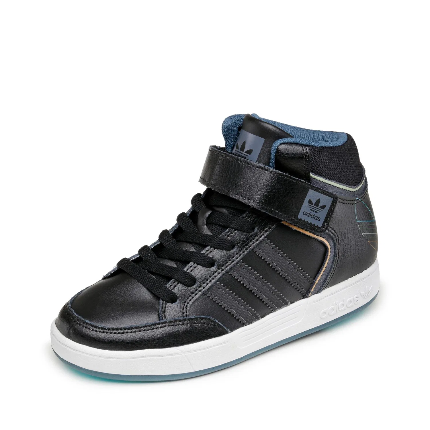 Детские кроссовки для мальчиков с высоким верхом Varial Mid J Sneaker Adidas, Black Grey Blue