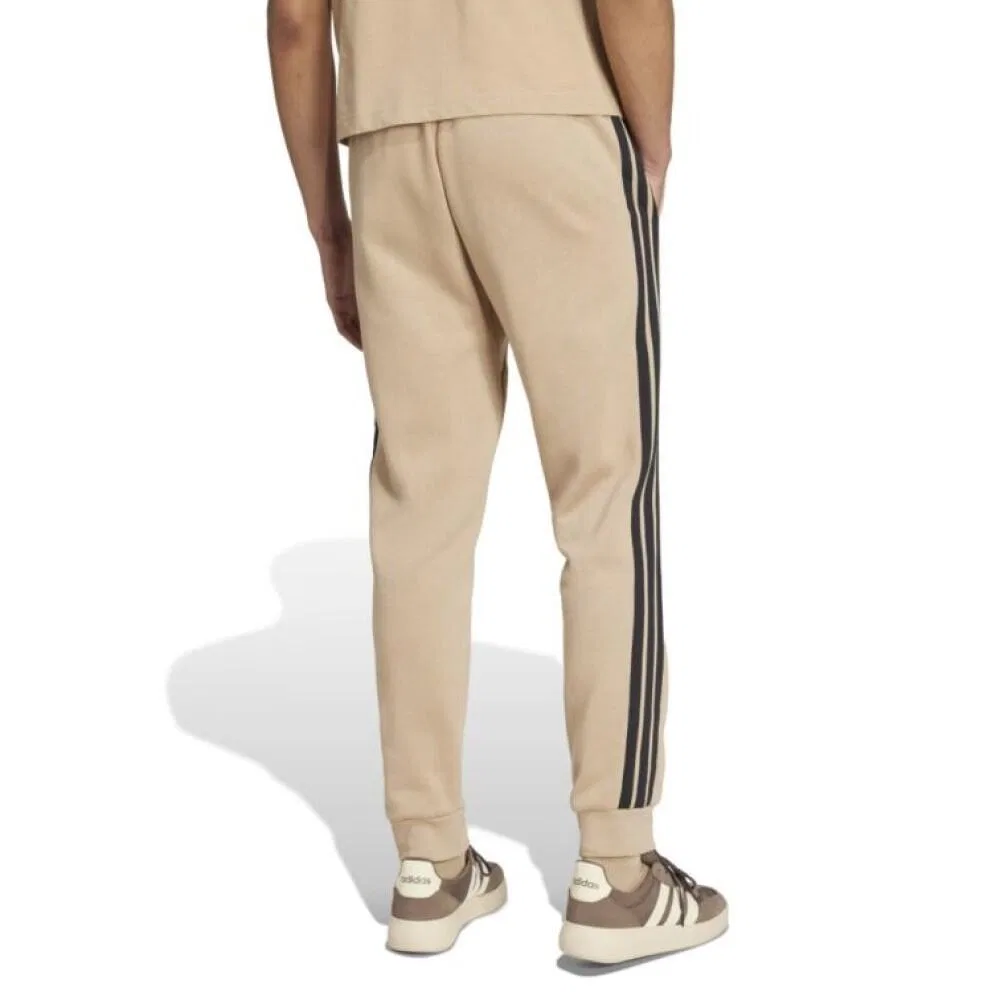 Мужские спортивные штаны из флиса adidas Essentials 3-Stripes Fleece, Braun / Weiss / Beige — фото 4