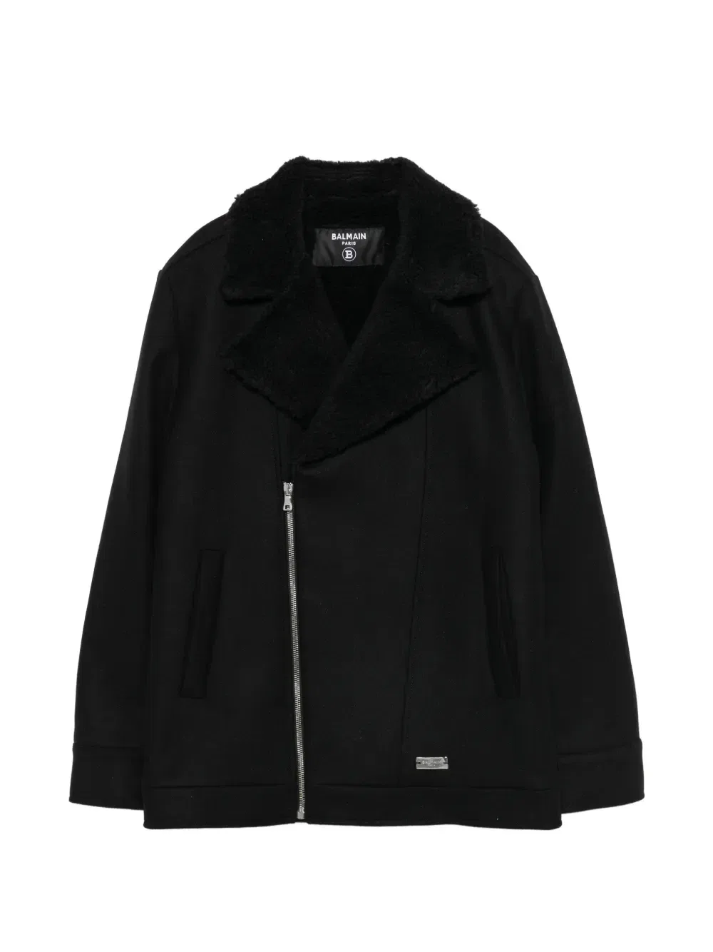 Куртка черная Balmain Kids