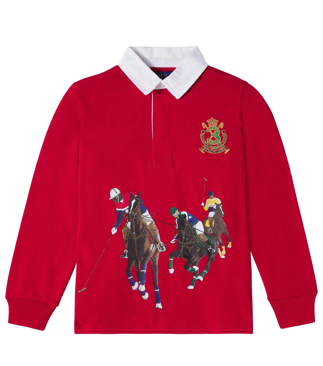 Рубашка-поло с принтом Polo Ralph Lauren Kids, красный