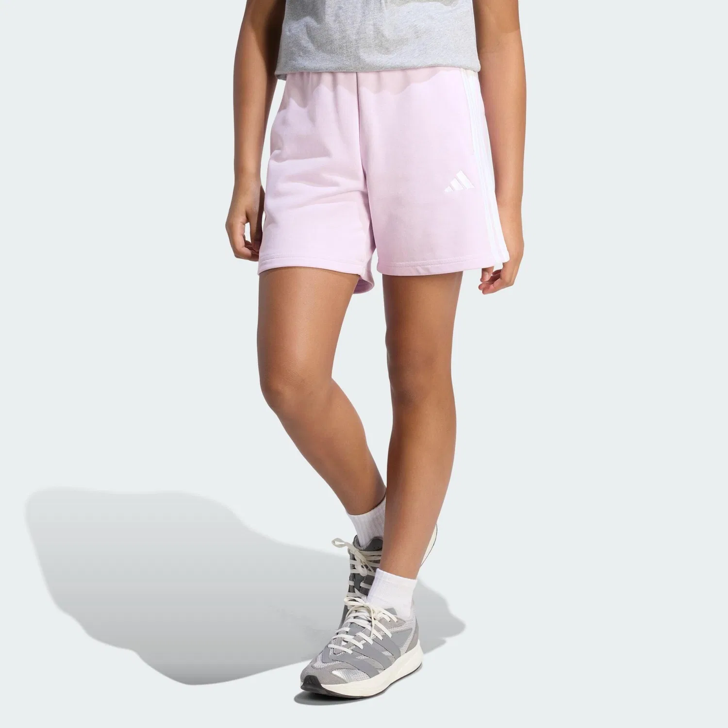 Детские шорты из футера Essentials Shorts Adidas, Helllila Weiss