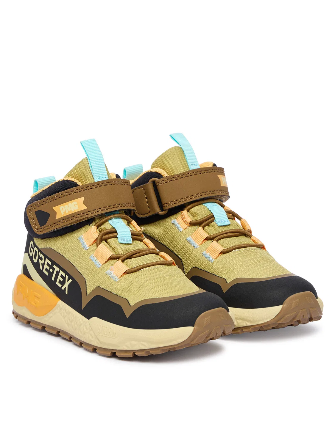 Ботинки на шнуровке для мальчика GORE-TEX Primigi, бежевый — фото 2