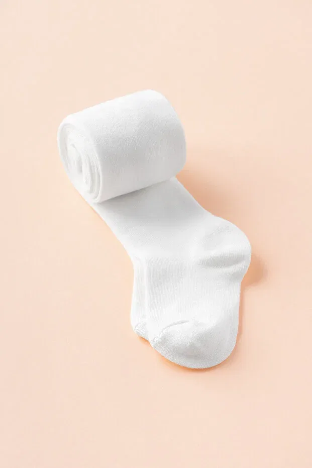 Детские колготки для девочек белые Banamio, White