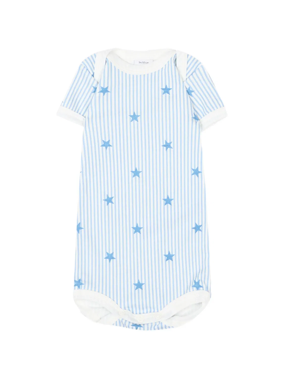 Комплект из трех боди в полоску Petit Bateau, синий — фото 2